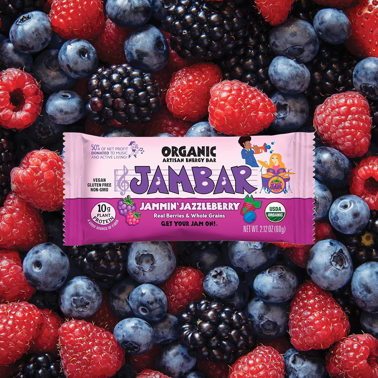 Organic Jammin Jazzleberry Bar (12 Pack) - Image 3