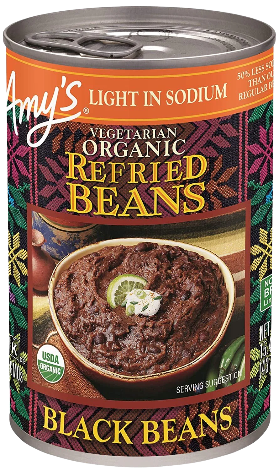 Organic Light in Sodium Black Refried Beans