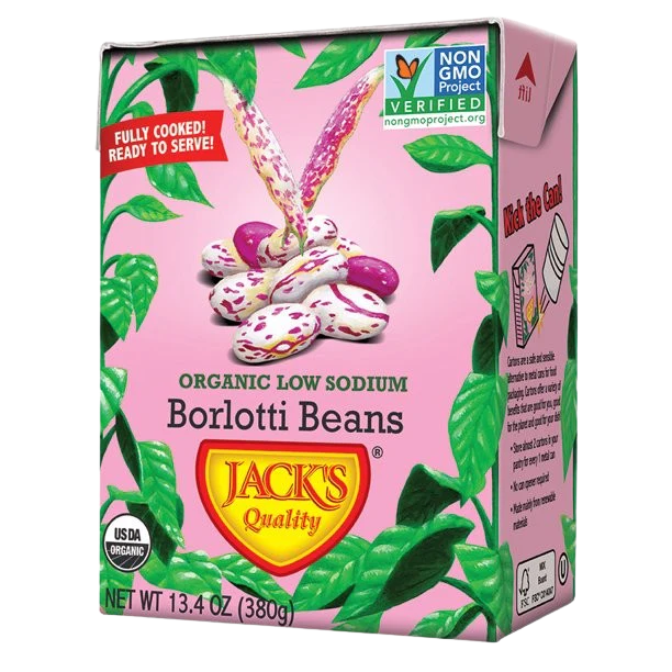 Organic Low Sodium Borlotti Beans