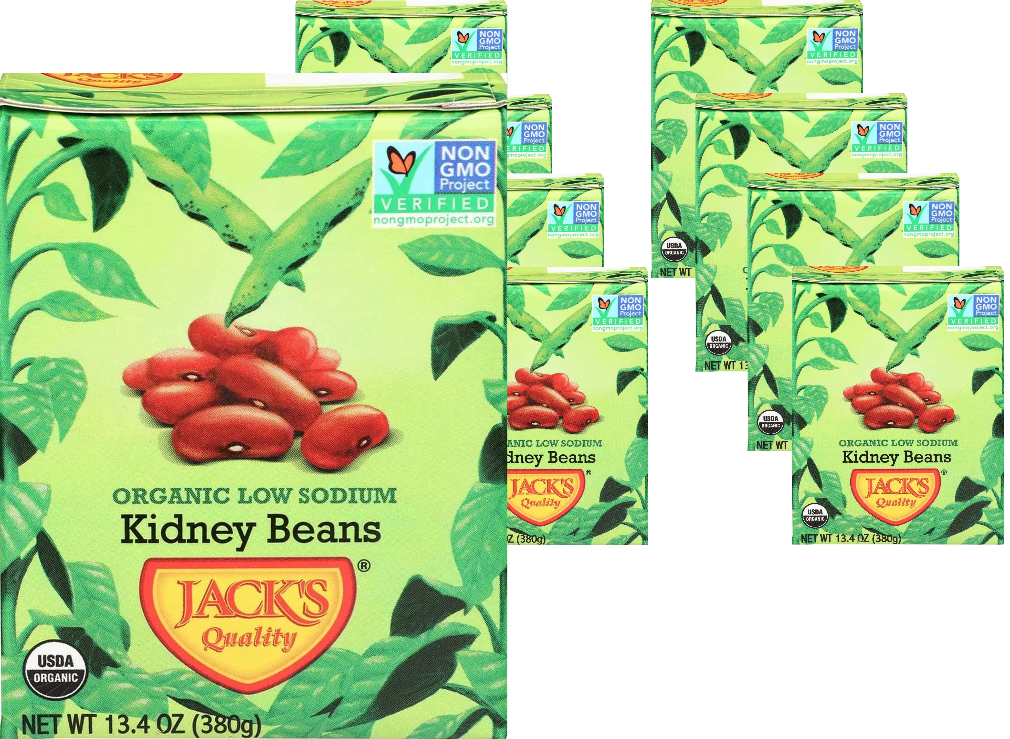 Organic Low Sodium Kidney Beans (8 Pack)