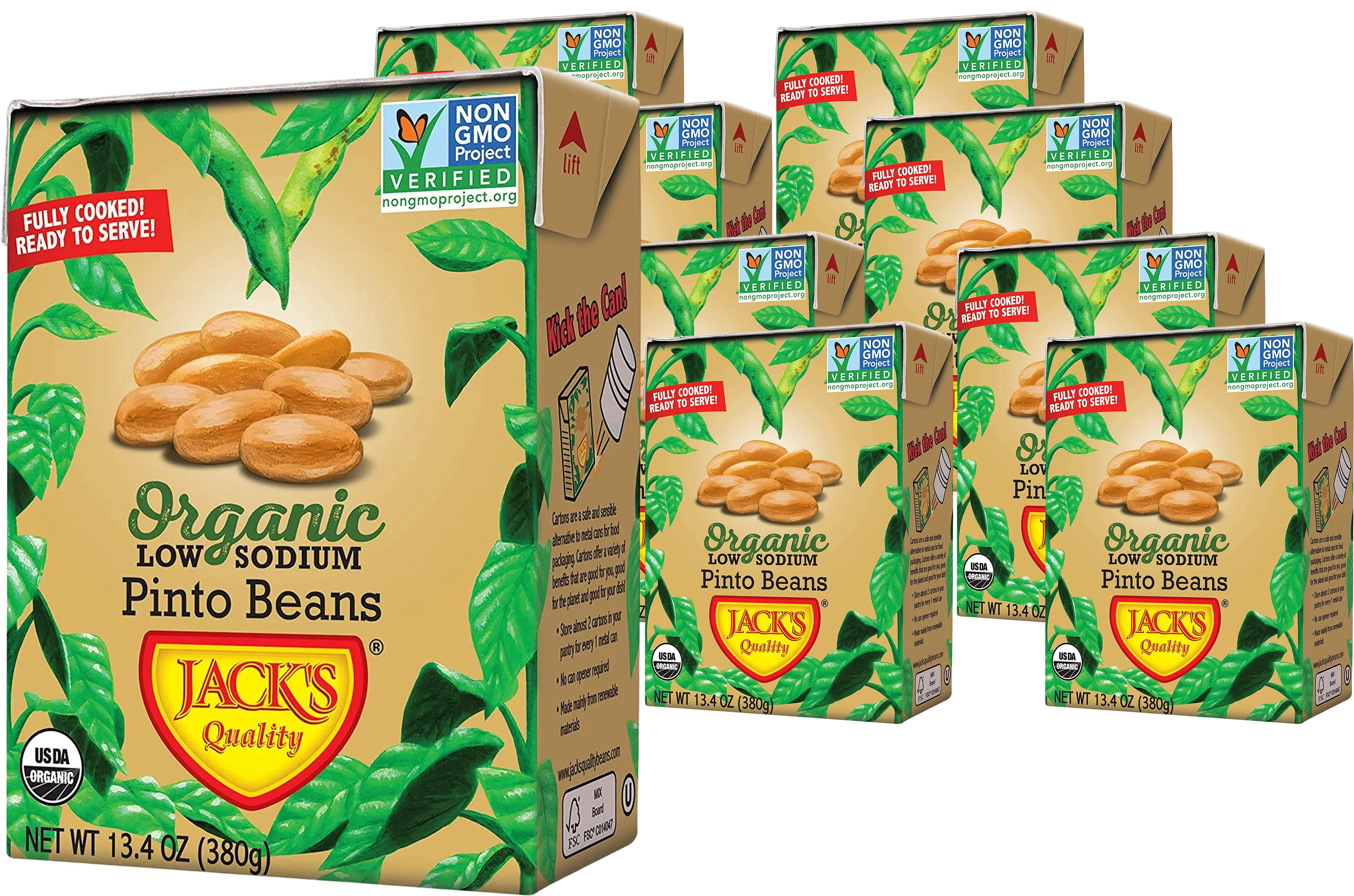 Organic Low Sodium Pinto Beans (8 Pack)