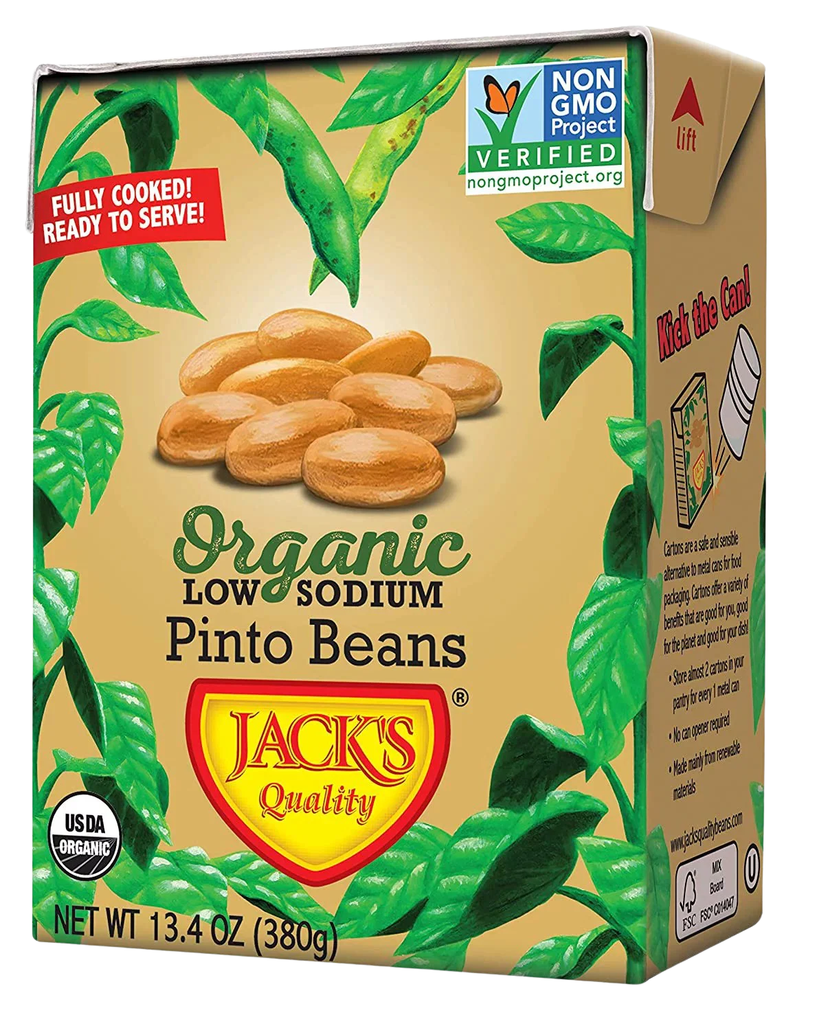Organic Low Sodium Pinto Beans (8 Pack) - Image 2