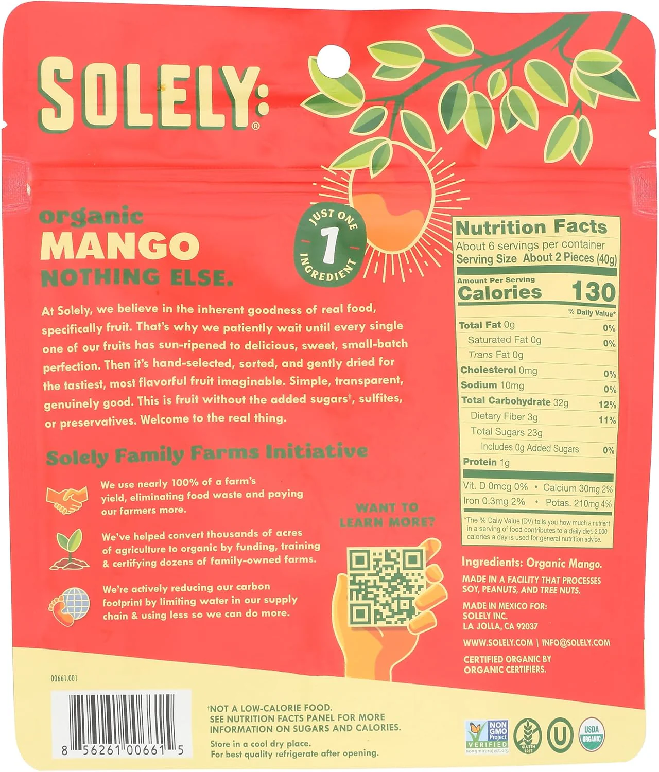 Organic Mango Halves Dried Fruit - Image 2