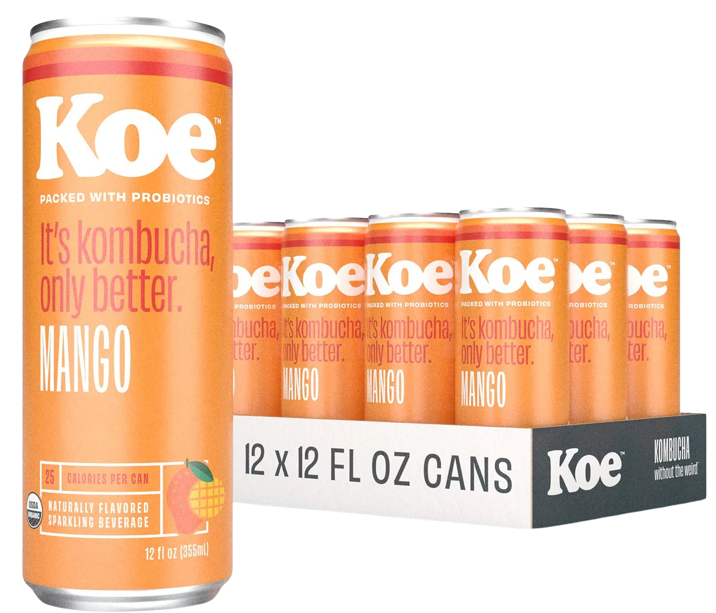 Organic Mango Kombucha (12 Pack)