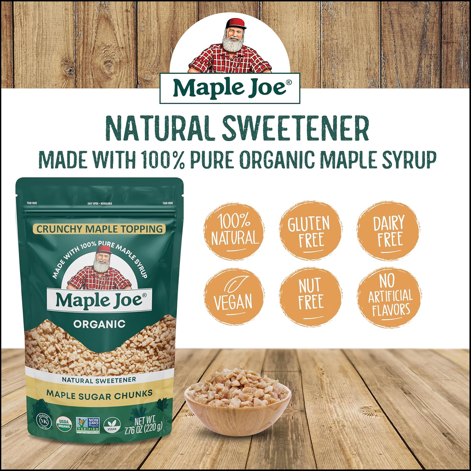 Organic Maple Sugar Chunks - Image 2