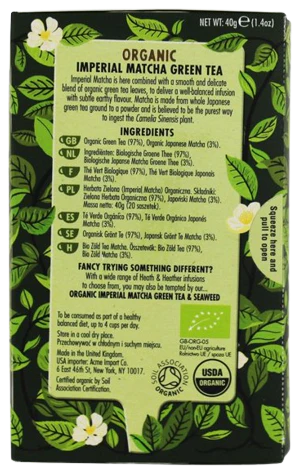 Organic Matcha Green Tea 20Pk - Image 2