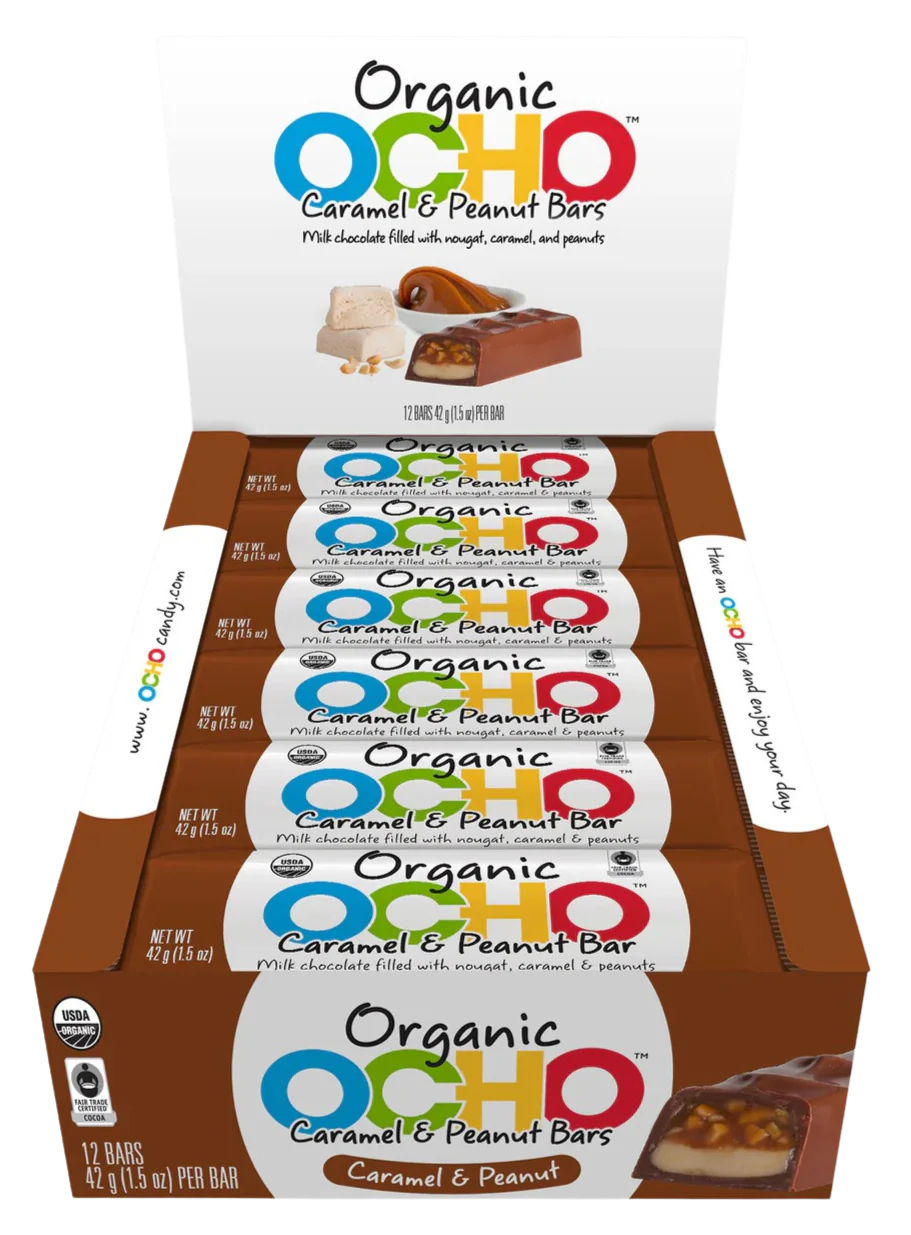 Organic Milk Chocolate Caramel & Peanut Bars (12 CT)