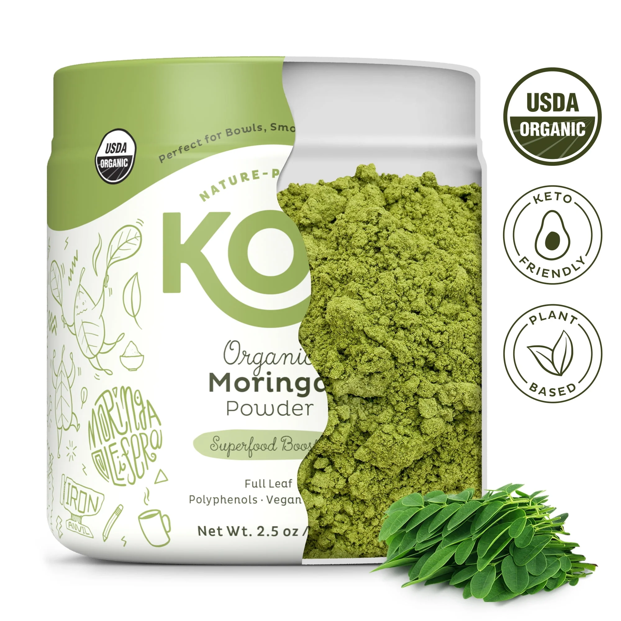 Organic Moringa Leaf Powder Superfood Booster - Image 3