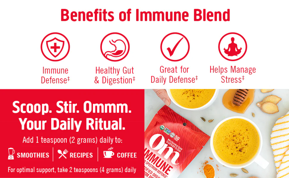 Organic Mushroom Nutrition Supplement Powder - Immune - Image 2