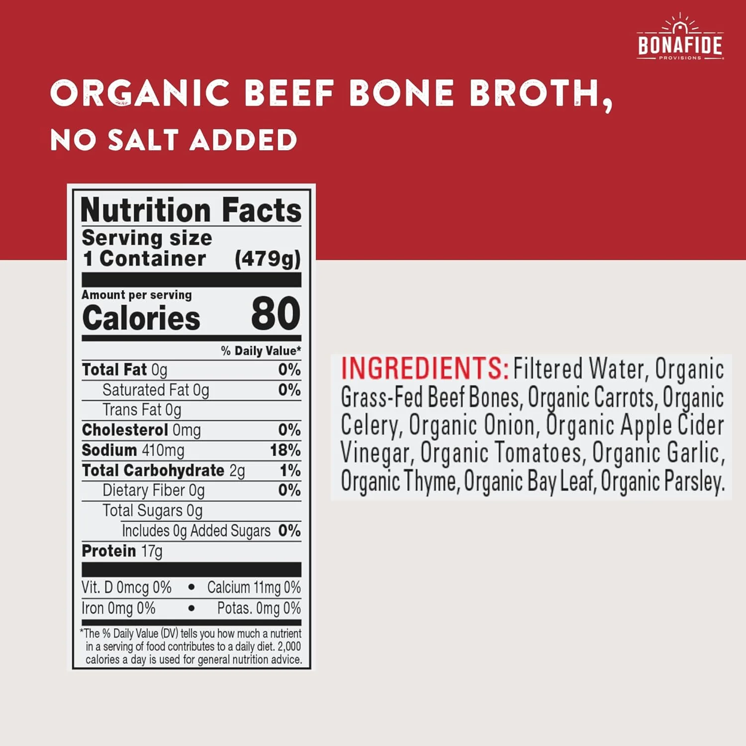 Organic No Salt Added Beef Bone Broth - Image 5