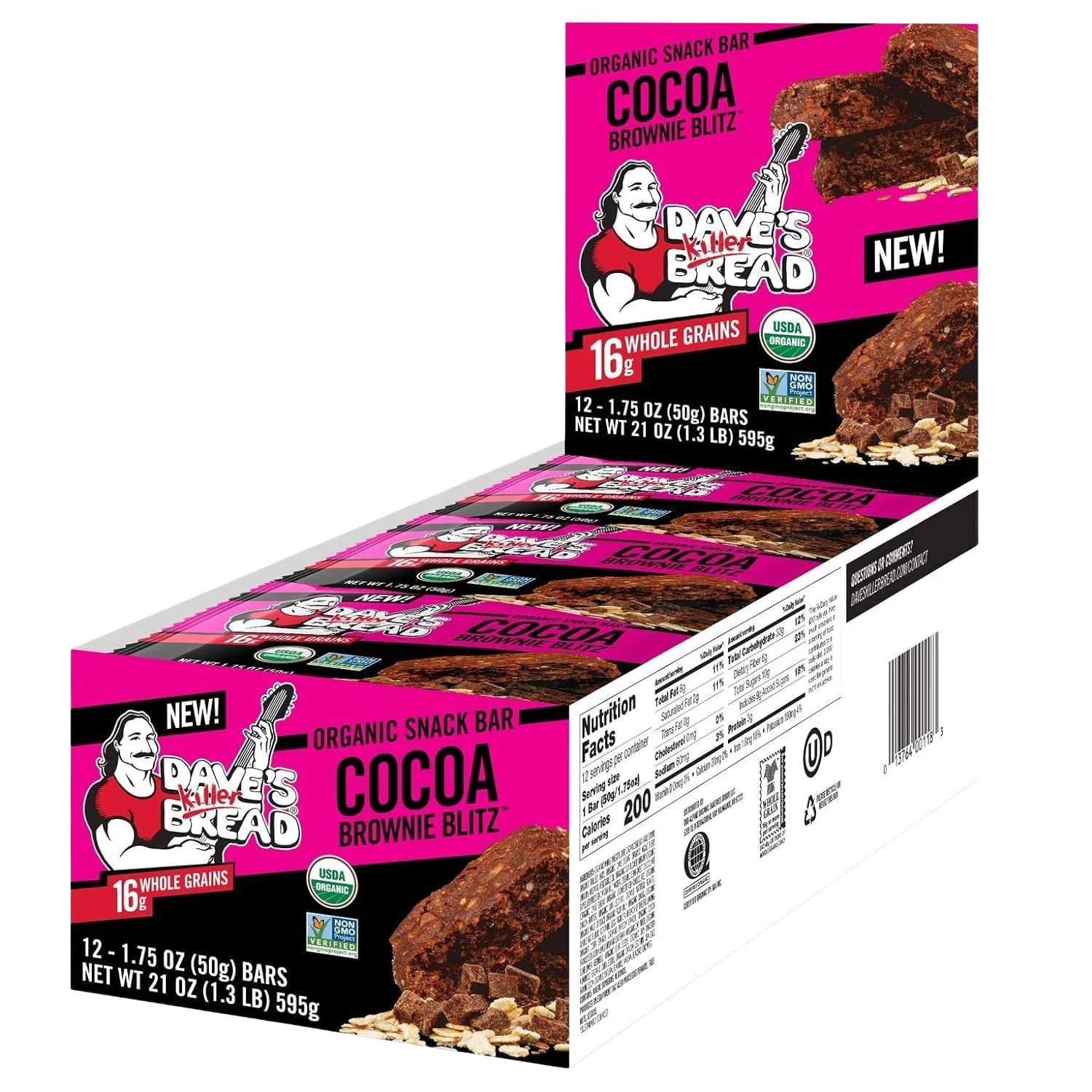 Organic Orange Cocoa Brownie Blitz Bar (12 CT)