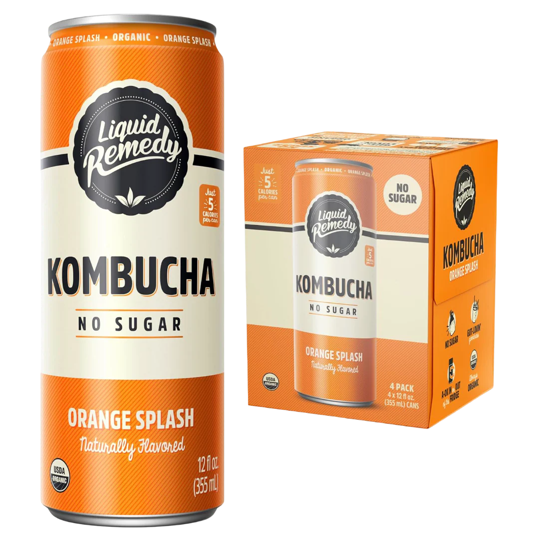 Organic Orange Splash Kombucha (4 Pack)