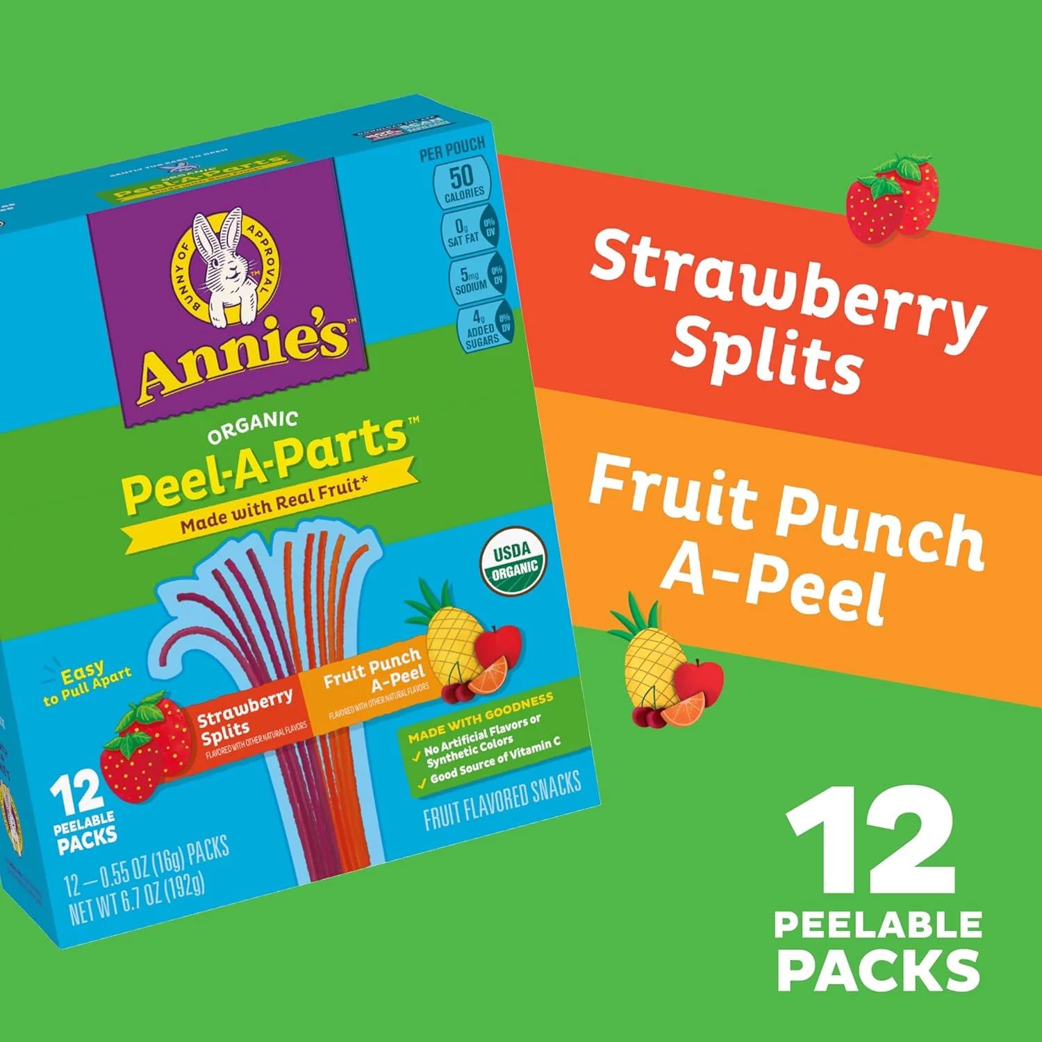Organic Peel-A-Parts - Strawberry & Fruit Punch - Image 2