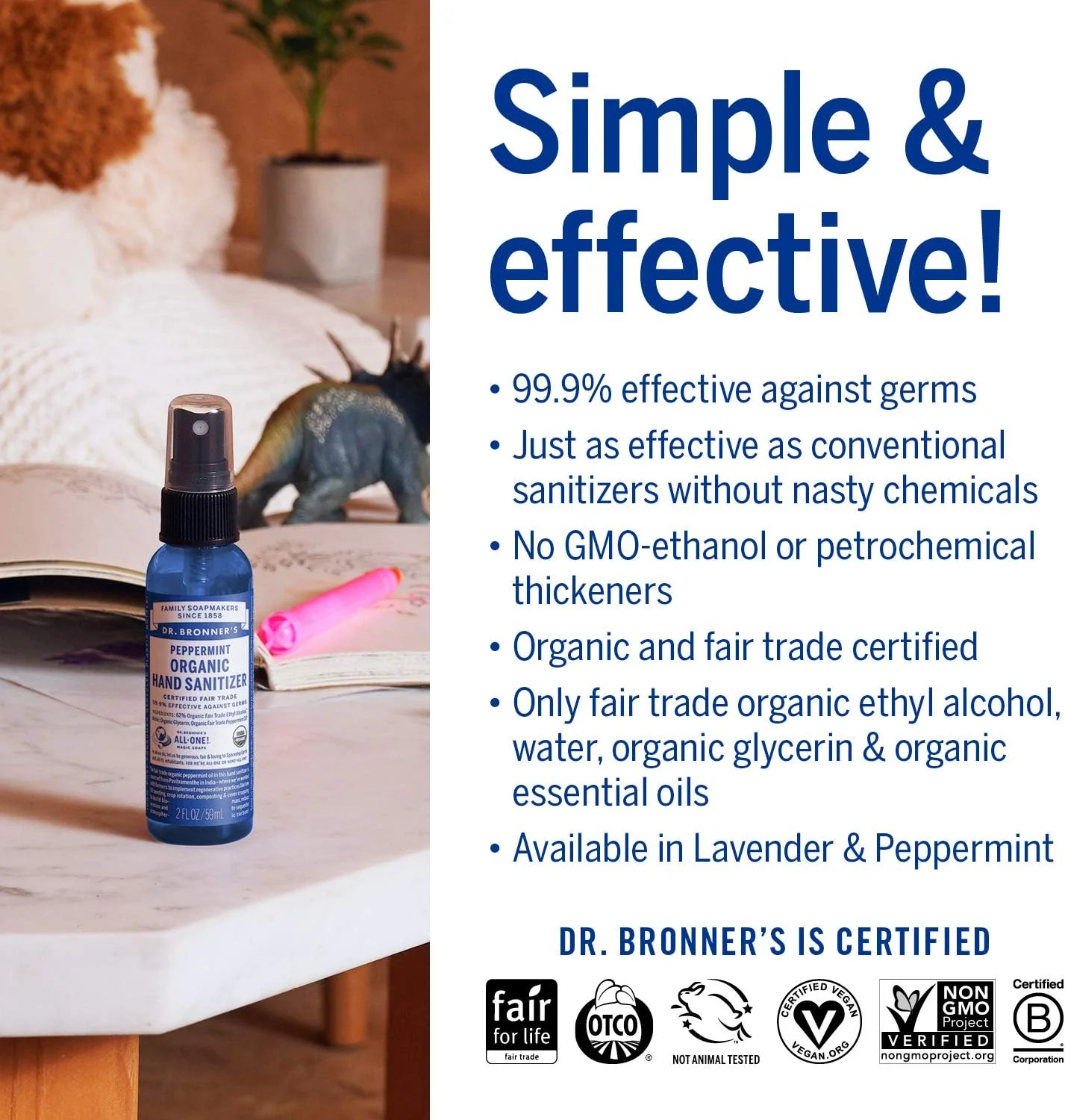 Organic Peppermint Hand Sanitizer - Image 2