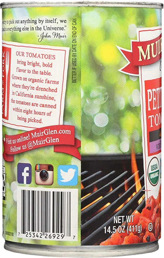 Organic Petit Fire Roasted Garlic Diced Tomatoes - Image 2