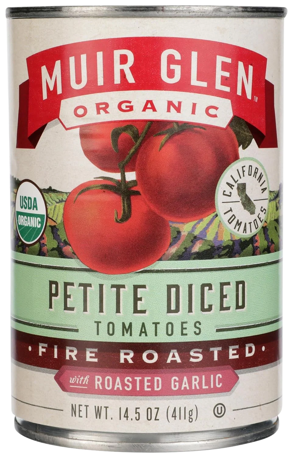 Organic Petite Diced Tomatoes - Fire Roasted with Roasted Garlic