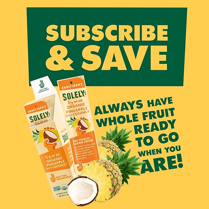 Organic Pineapple with Coconut Fruit Jerky (12 Pack) - Image 3
