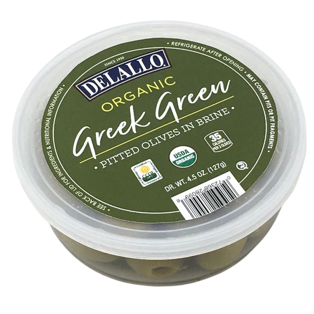 Organic Pitted Greek Green Olives in Brine - Image 2