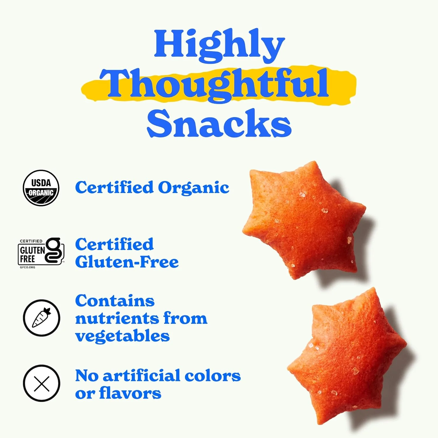 Organic Pizza Star Puffed Crackers (12 CT) - Image 2
