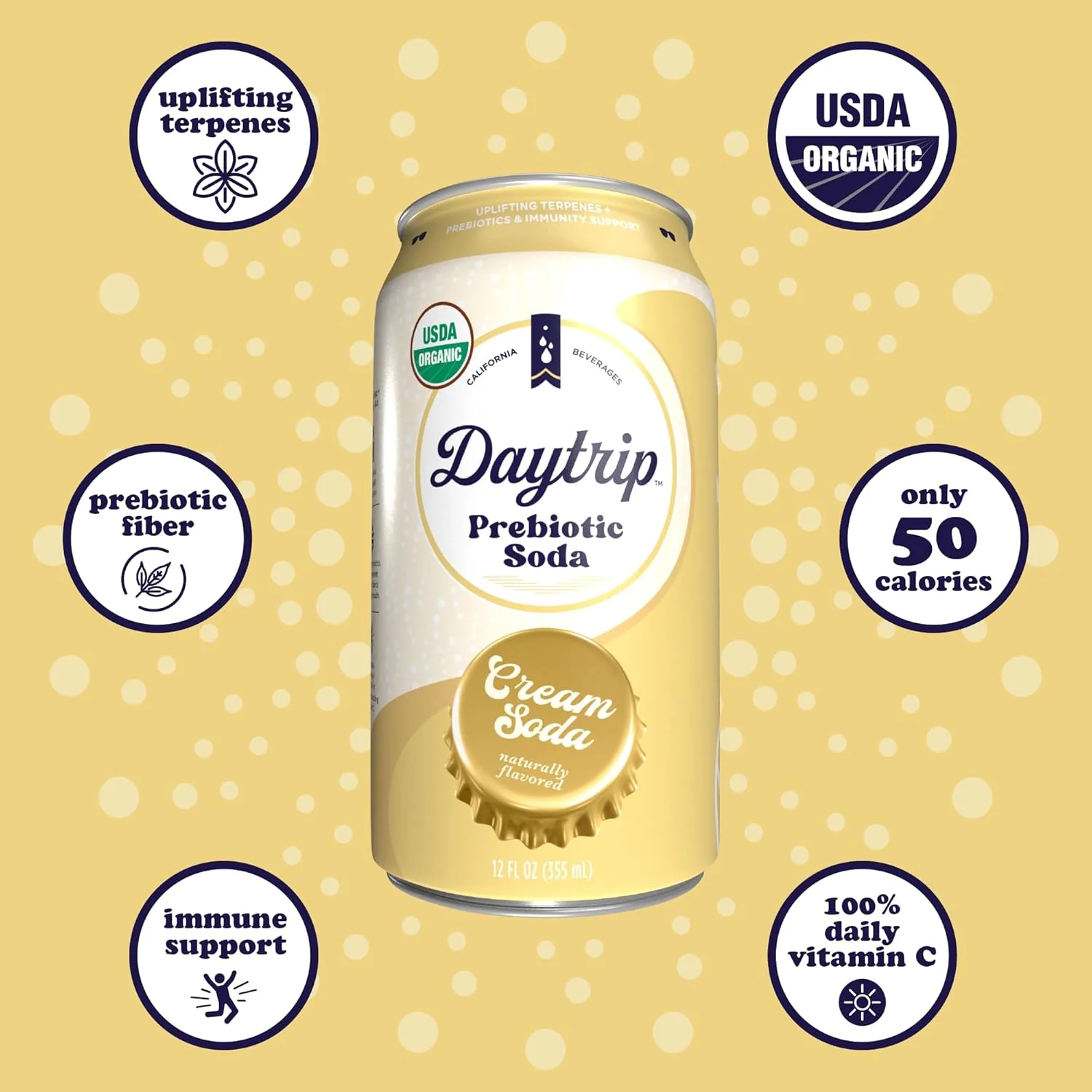 Organic Prebiotic Cream Soda (12 CT) - Image 3