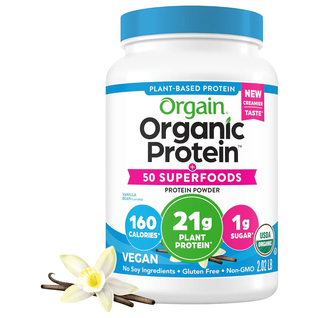Organic Protein And Superfoods Plant Based Protein Powder - Vanilla Bean