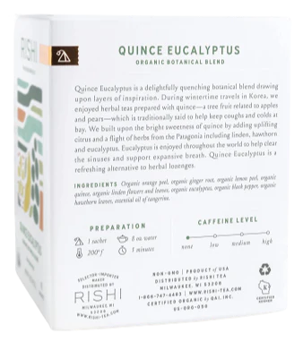 Organic Quince Eucalyptus Tea, 15 Ct - Image 2