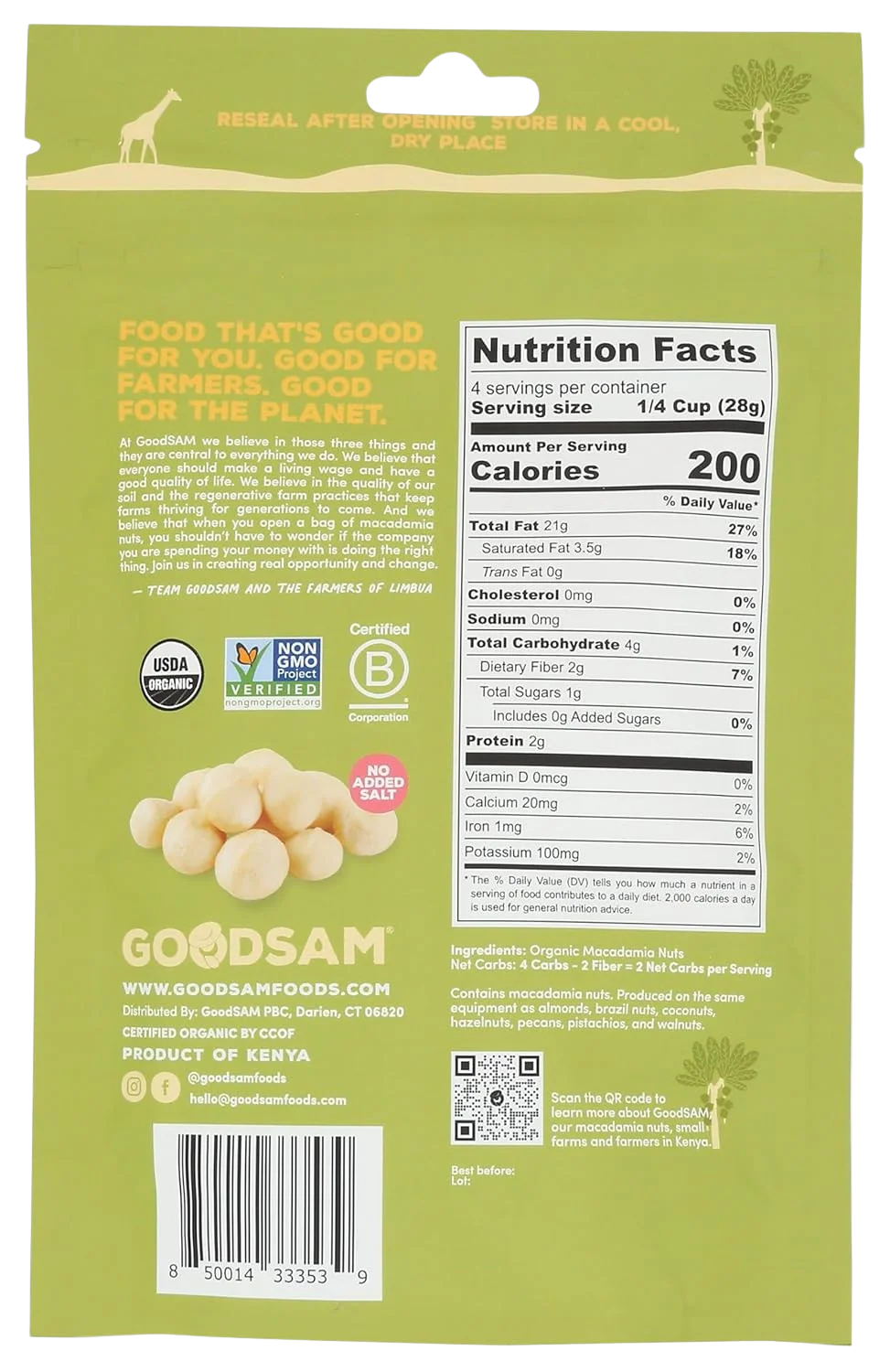 Organic Raw Macadamia Nuts Unsalted - Image 2