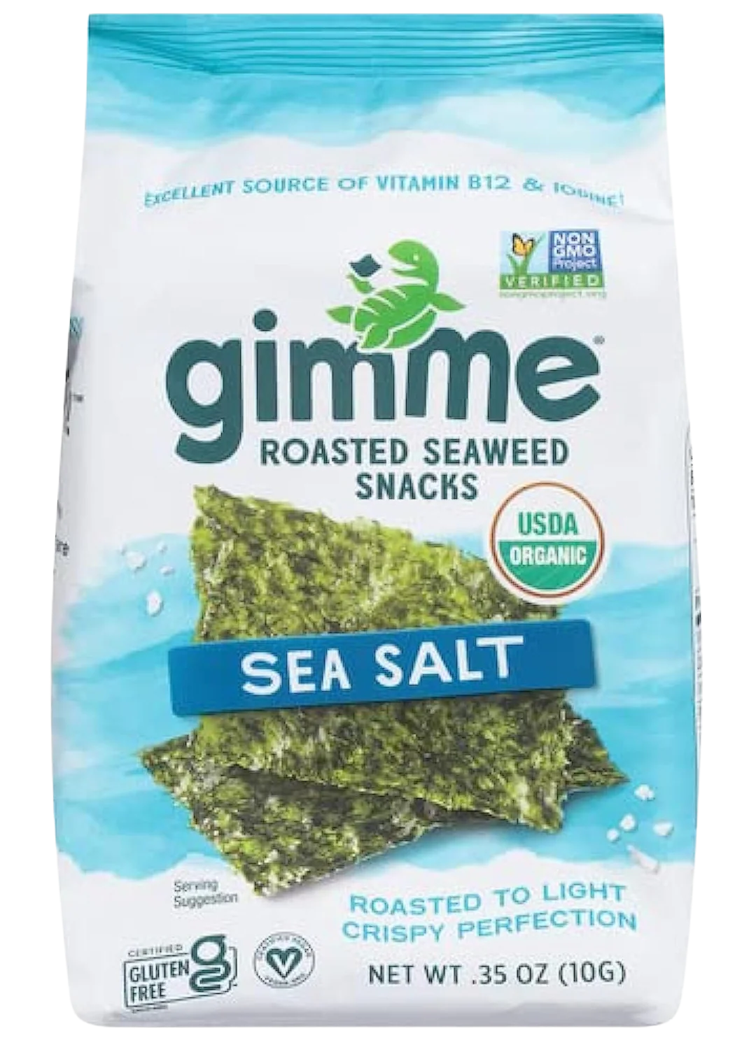Organic Sea Salt Roasted Seaweed Snack (12 Pack) - Image 2
