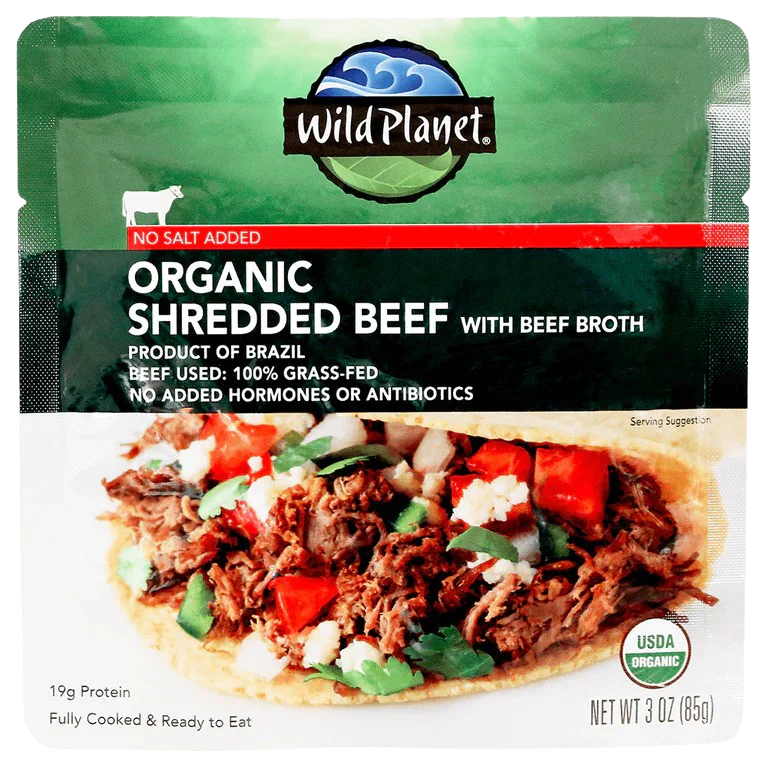 Organic Shredded Beef with Beef Broth (no salt added) (12 Pack) - Image 2