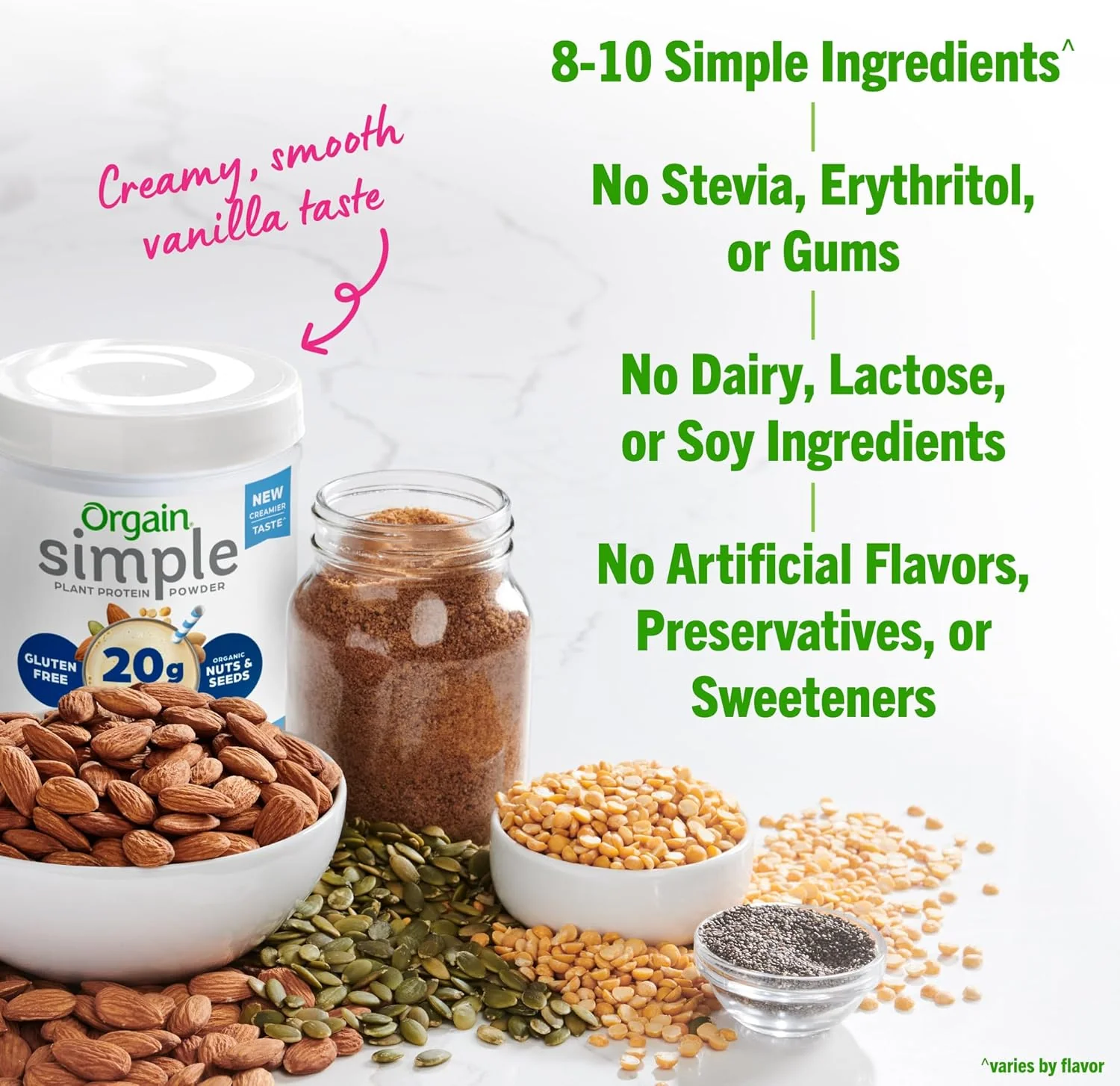 Organic Simple Vegan Protein Powder - Vanilla - Image 3