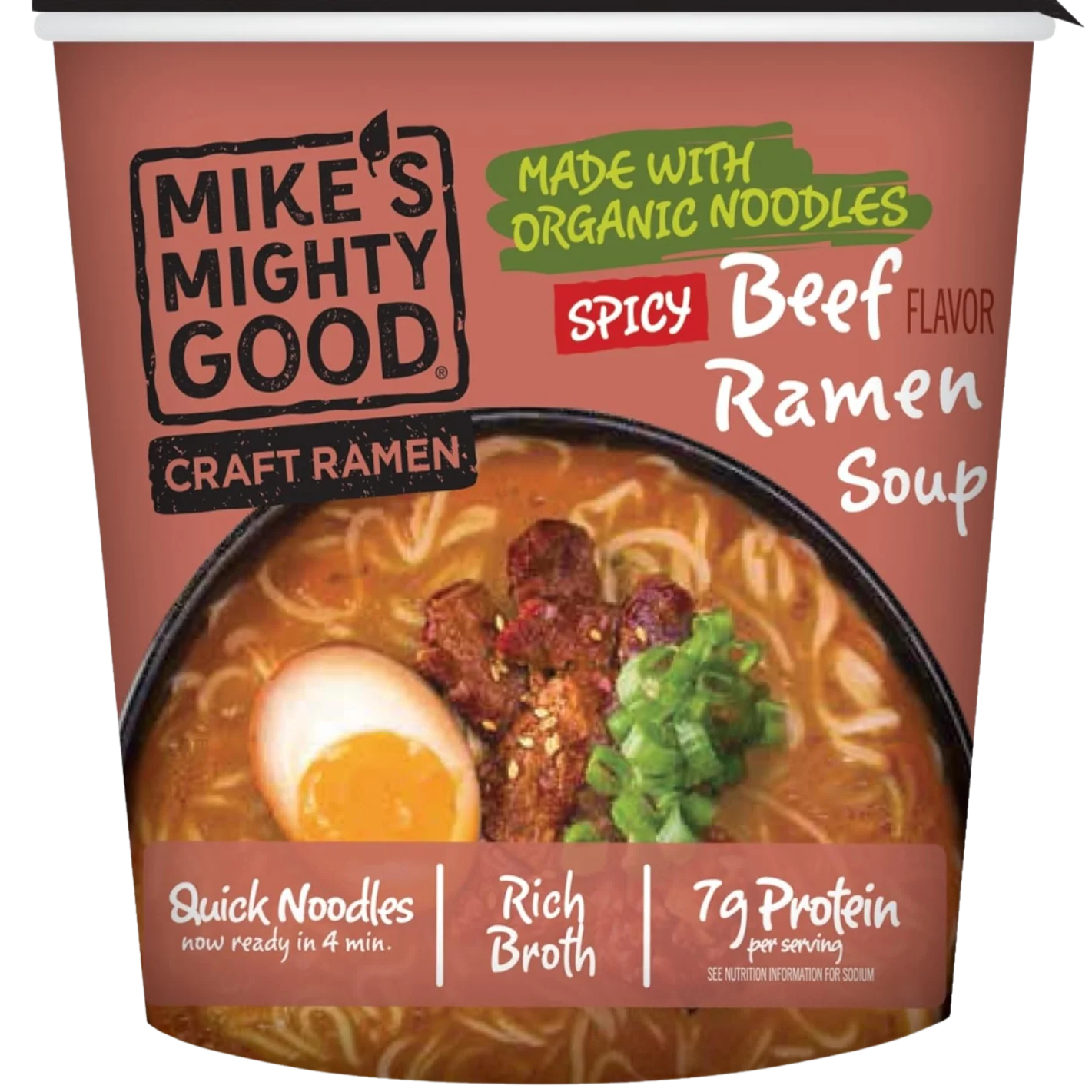 Organic Spicy Beef Flavor Ramen Noodle Soup Cup (6 Pack) - Image 2