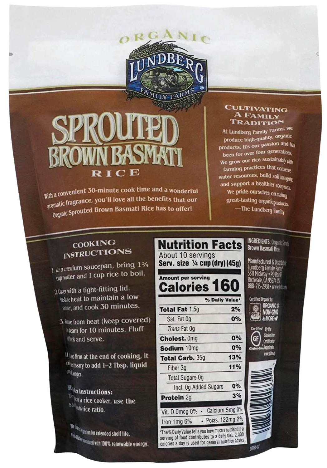 Organic Sprouted Brown Basmati Rice - Image 2