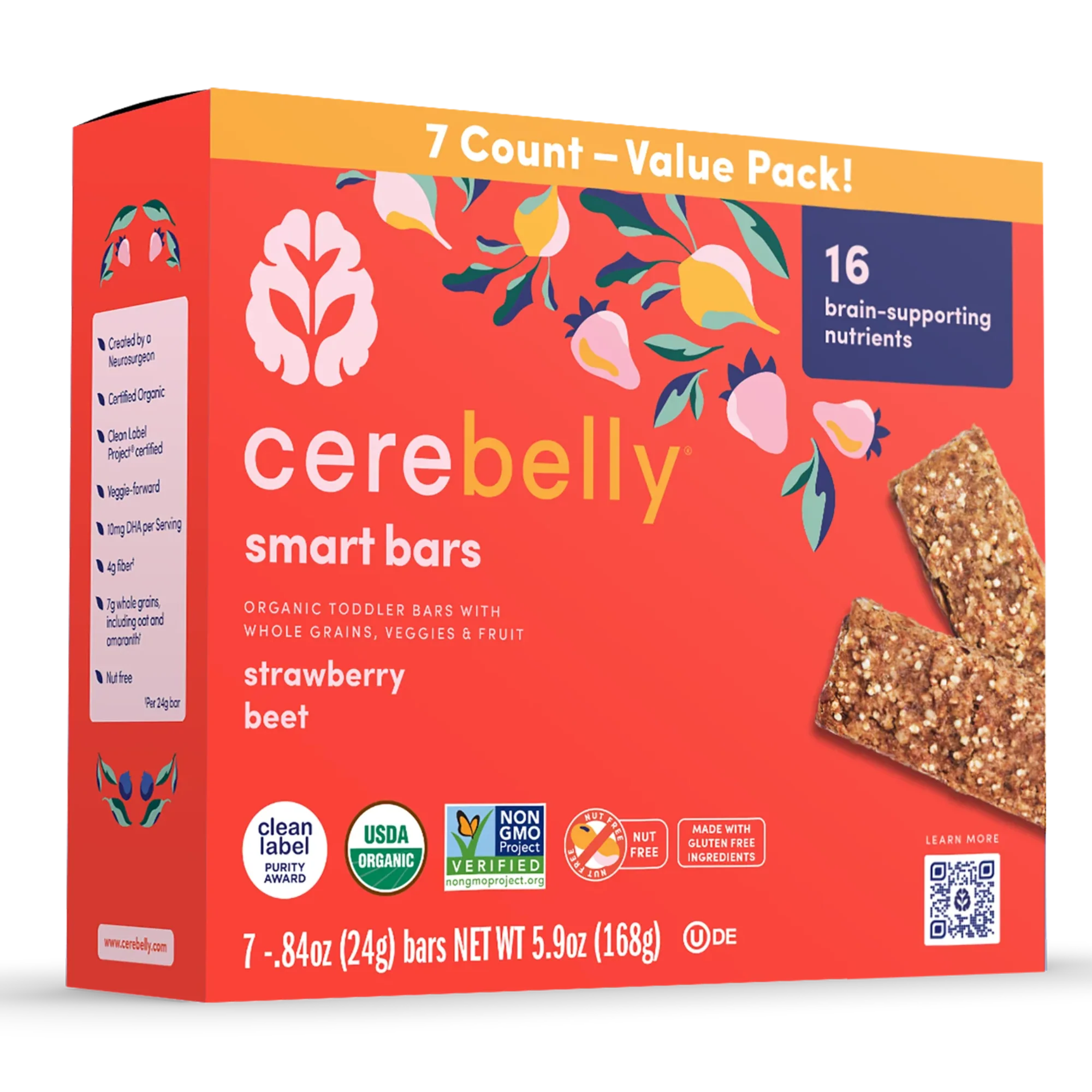 Organic Strawberry Beet Smart Snack Bars (5 CT)