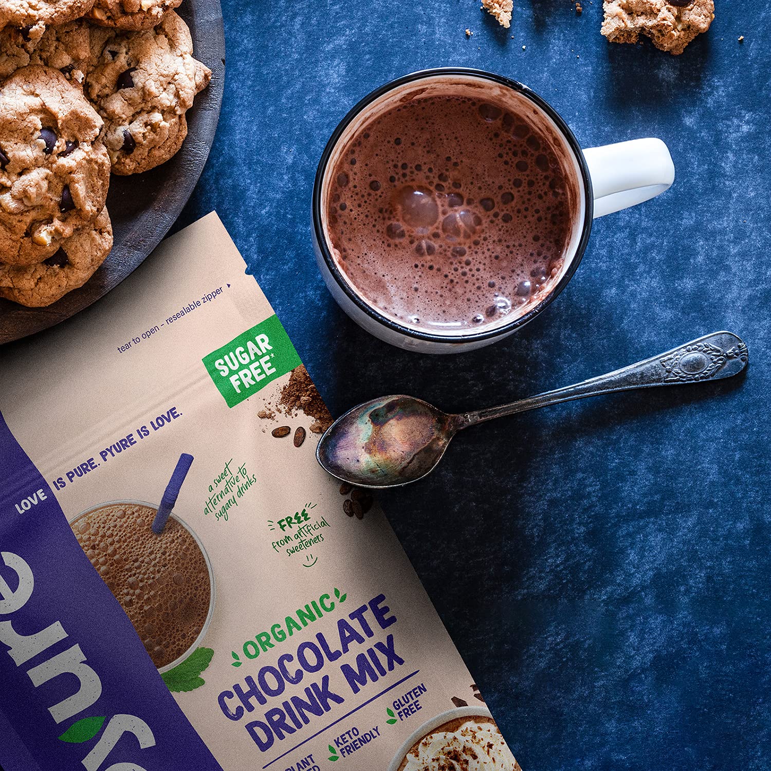 Organic Sugar Free Chocolate Drink Mix - Image 3