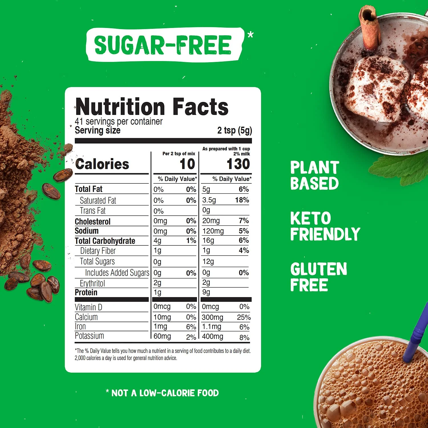 Organic Sugar Free Chocolate Drink Mix - Image 4