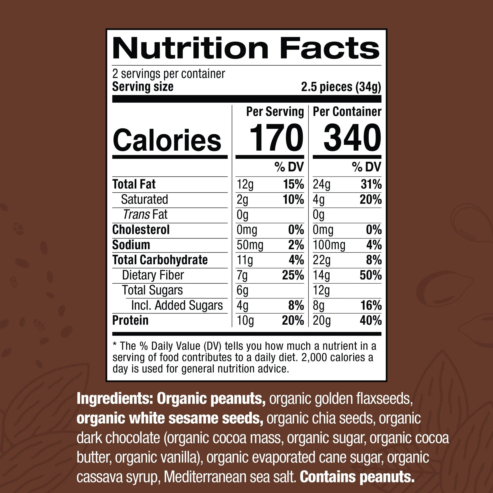 Organic Superbites- Peanut Dark Chocolate - Image 3