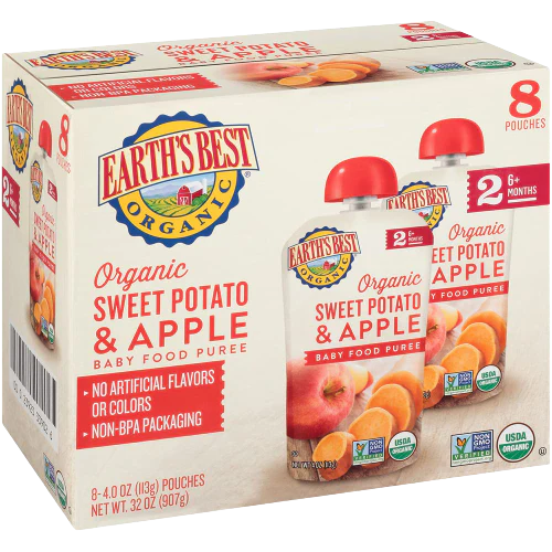 Organic Sweet Potato & Apple Baby Food Puree