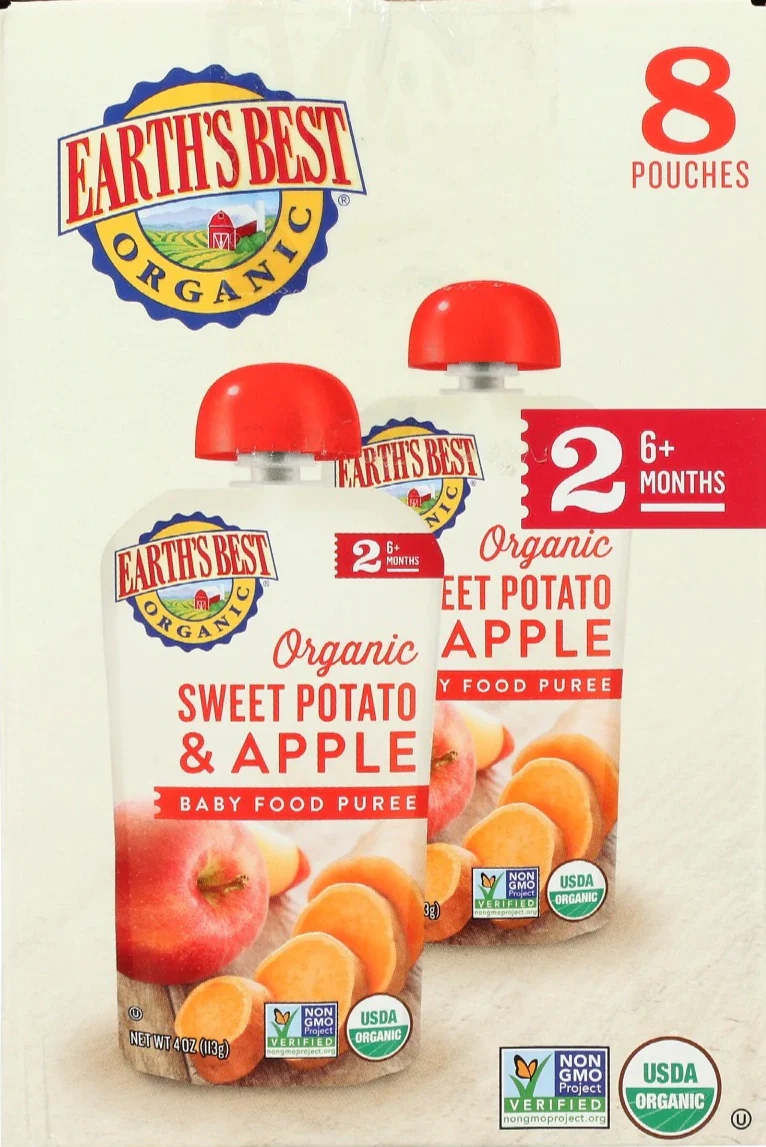 Organic Sweet Potato & Apple Baby Food Puree - Image 2