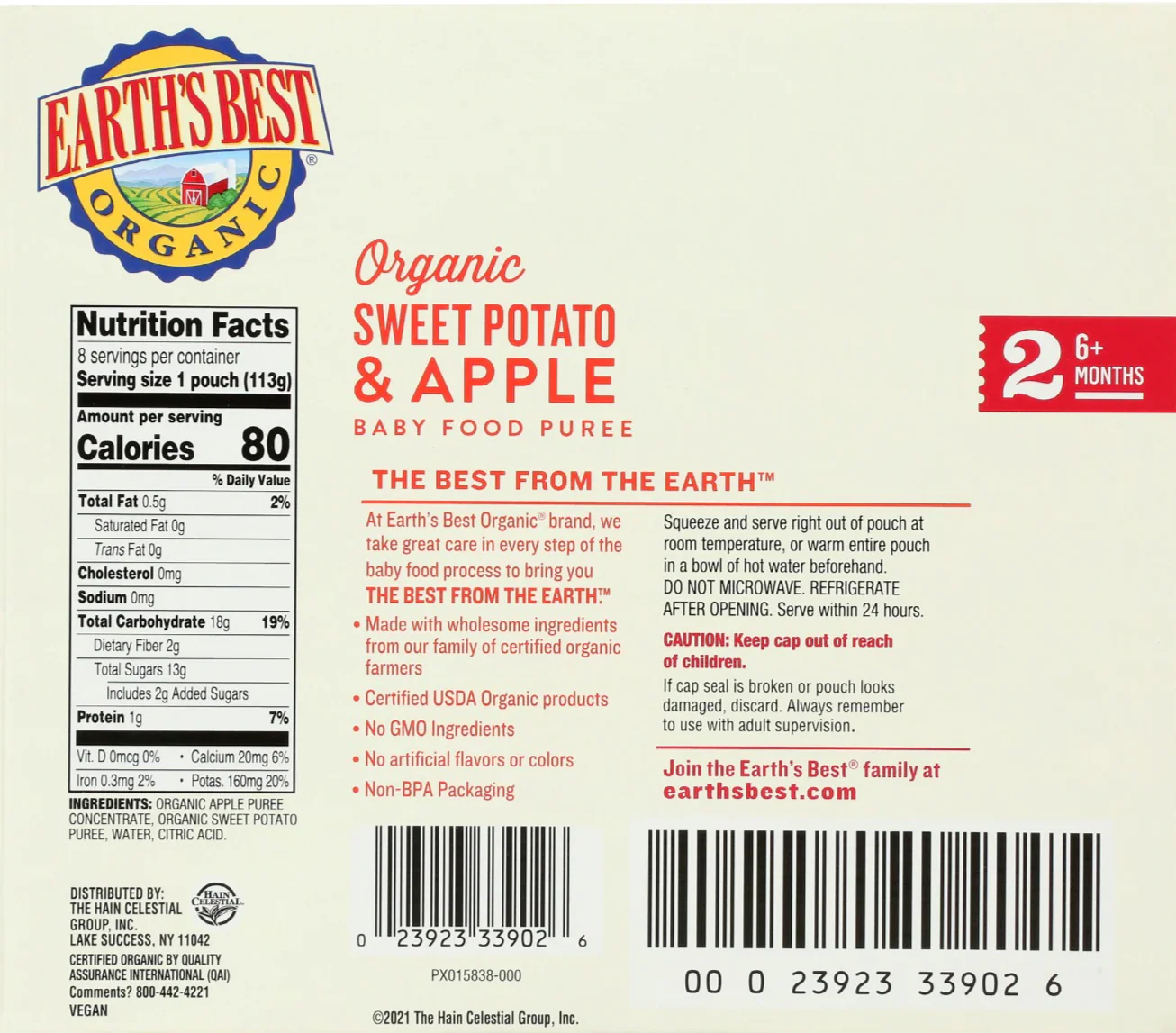 Organic Sweet Potato & Apple Baby Food Puree - Image 3