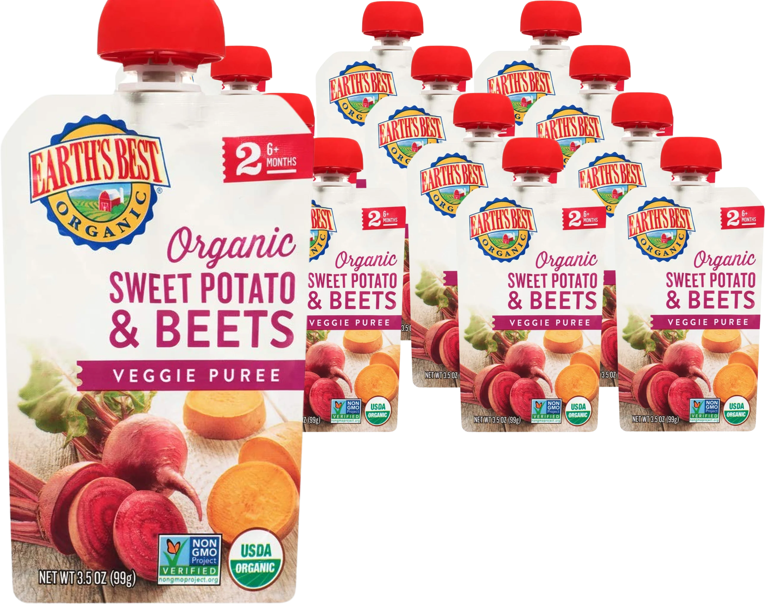 Organic Sweet Potato & Beets Veggie Puree (12 Pack)