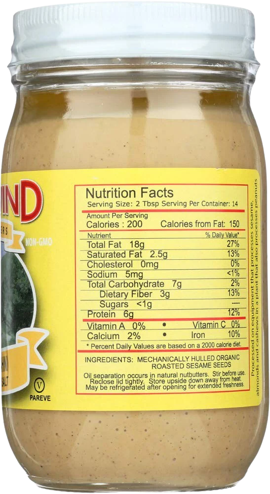 Organic Tahini - Roasted, No Salt - Image 3
