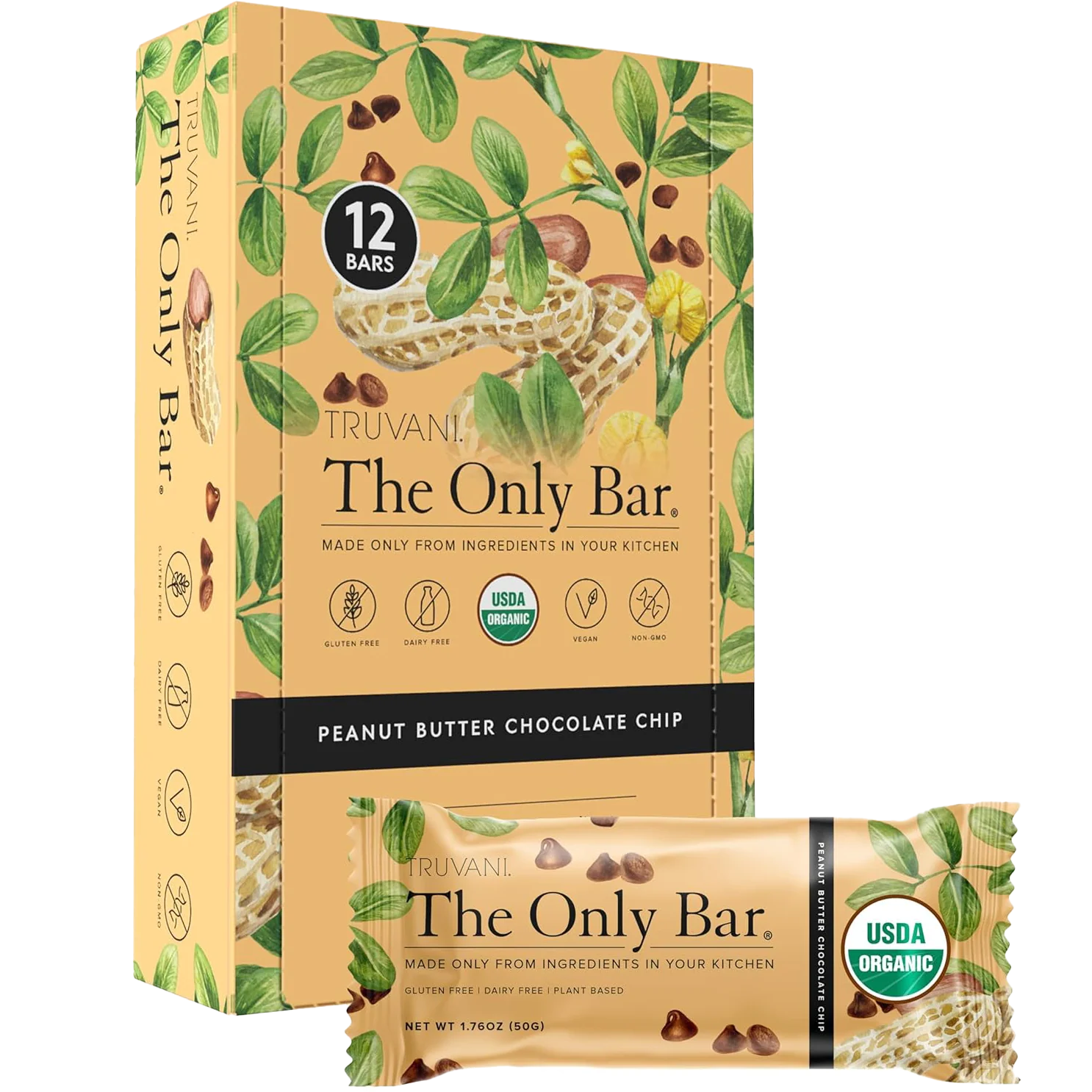 Organic The Only Bar Peanut Butter Chocolate Chip (12 CT)