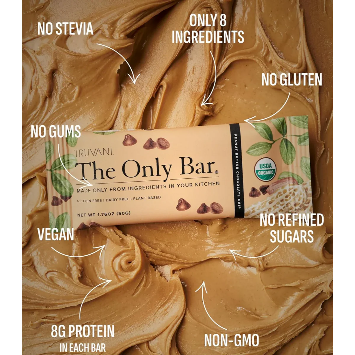 Organic The Only Bar Peanut Butter Chocolate Chip (12 CT) - Image 2