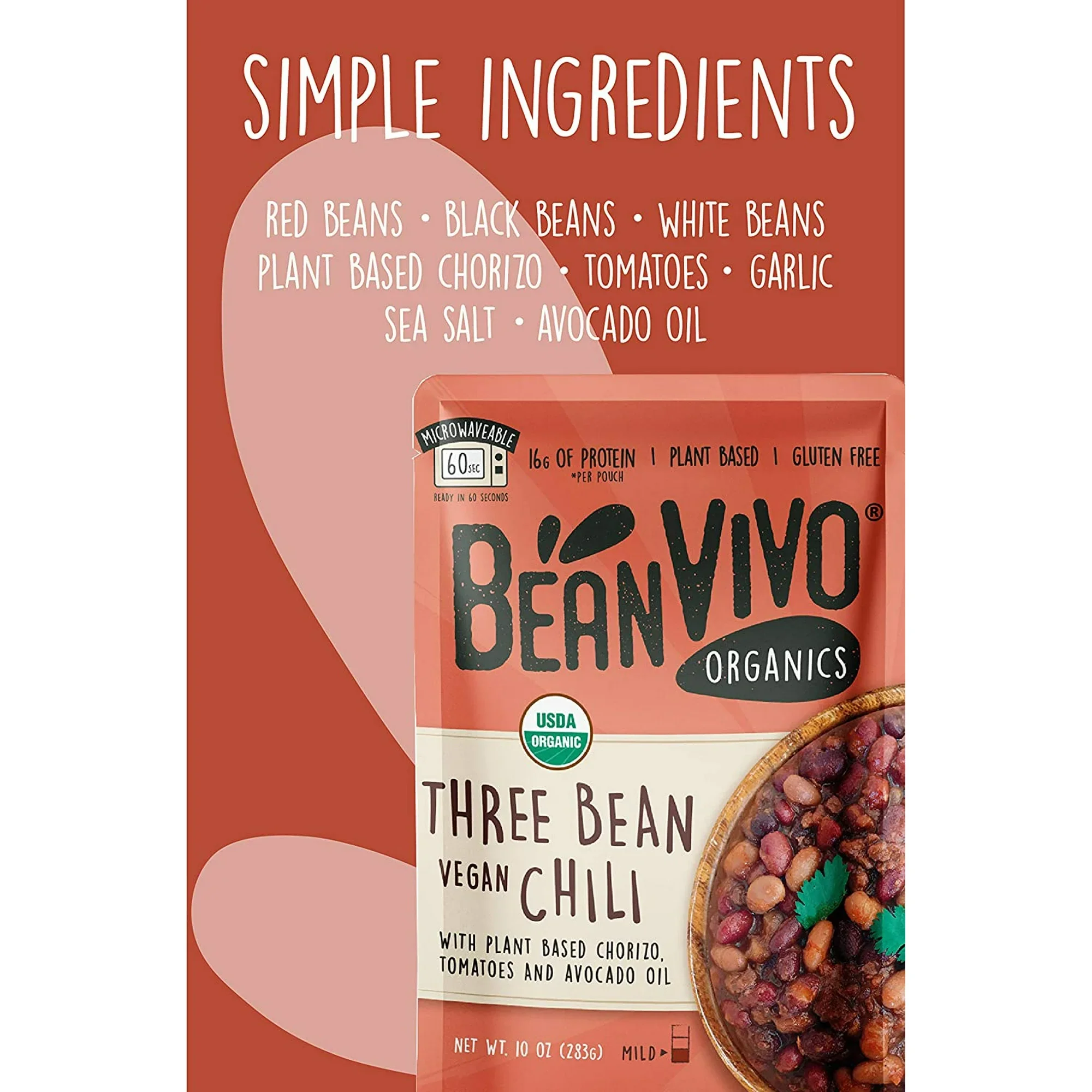 Organic Three Bean Vegan Chili (6 Pack) - Image 6