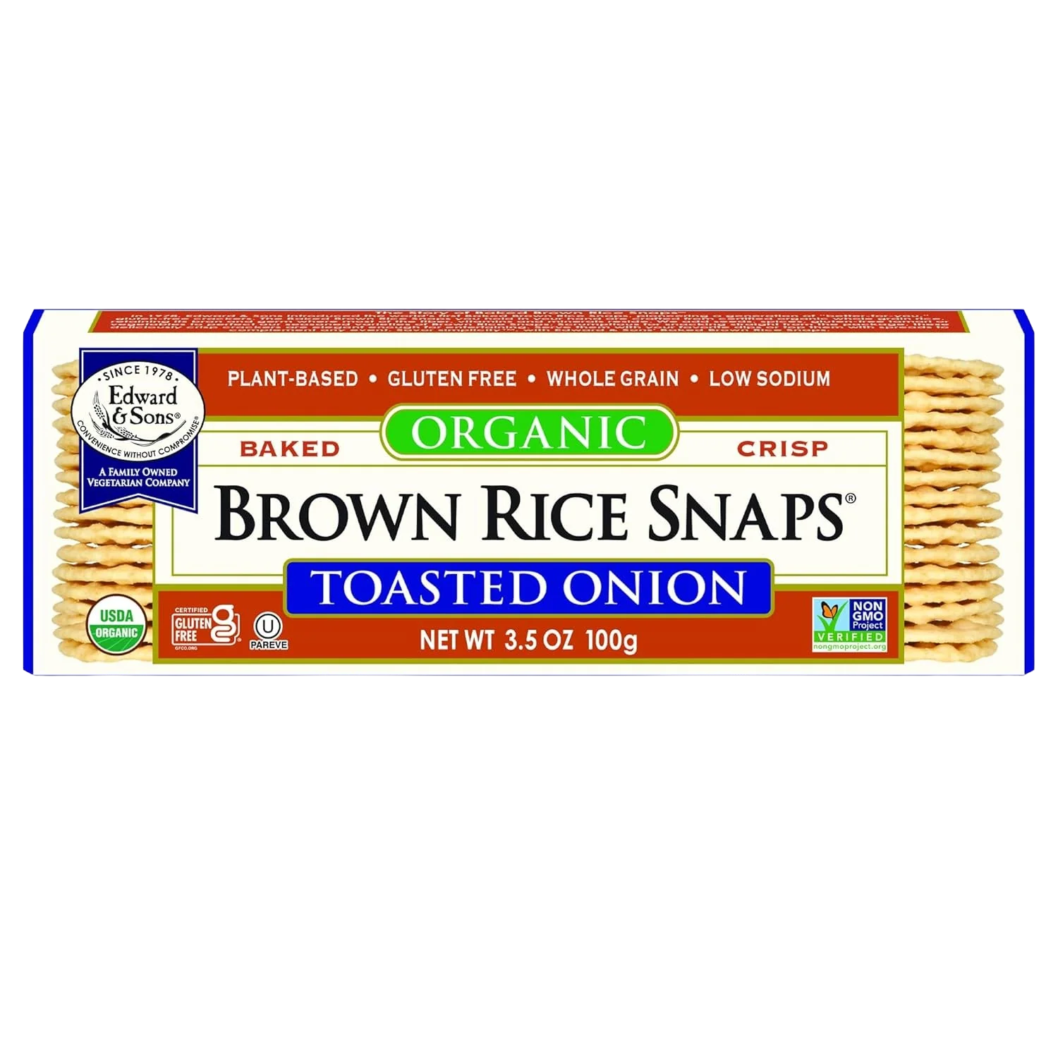Organic Toasted Onion Brown Rice Snaps