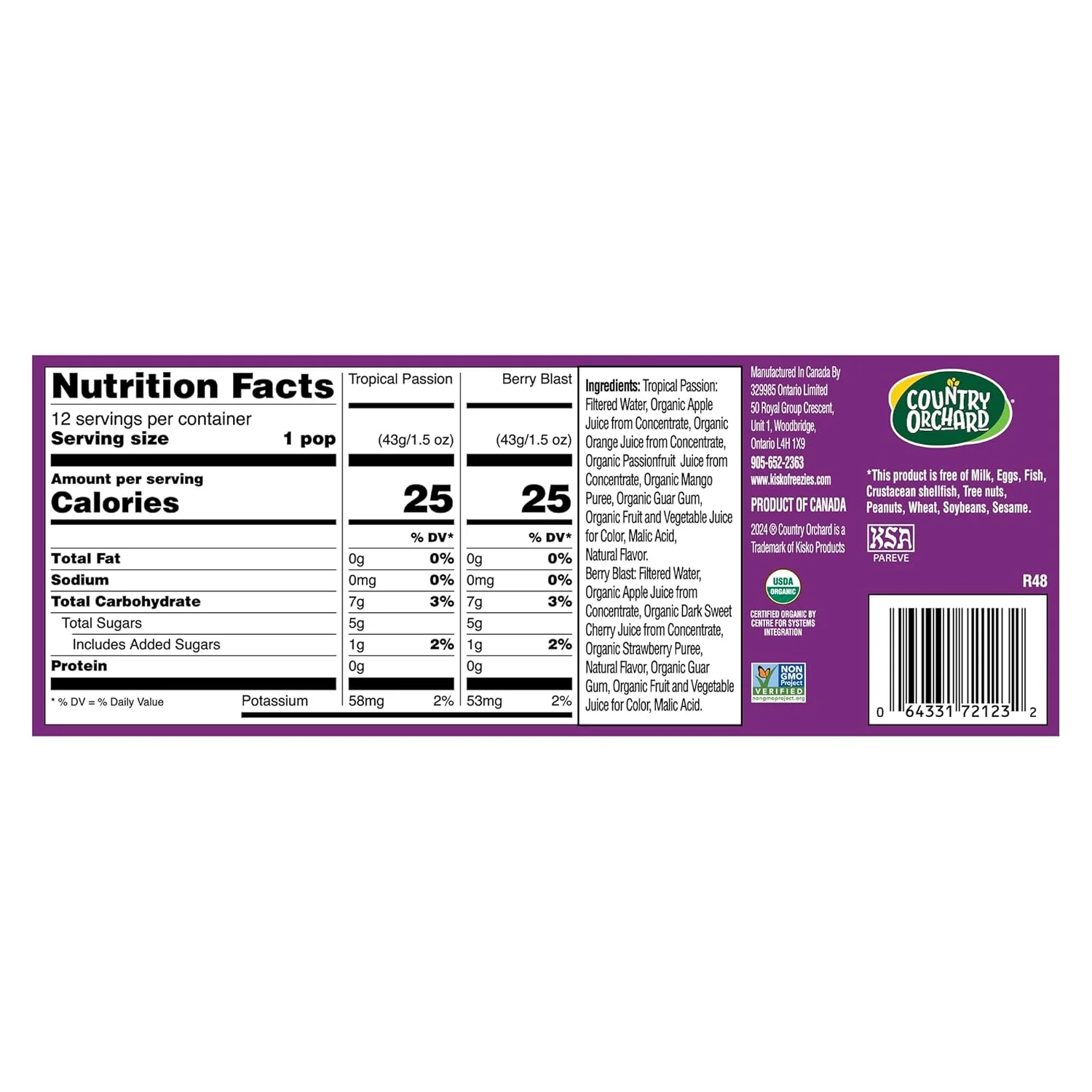 Organic Tropical Juice Pops (12 CT) - Image 5