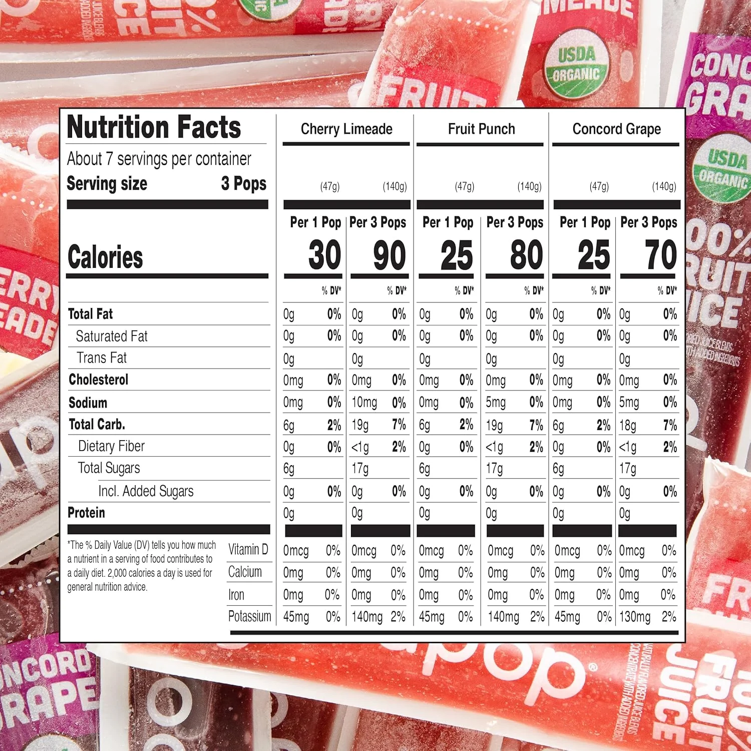 Organic Freezer Pops Variety Pack (20 CT) - Image 3