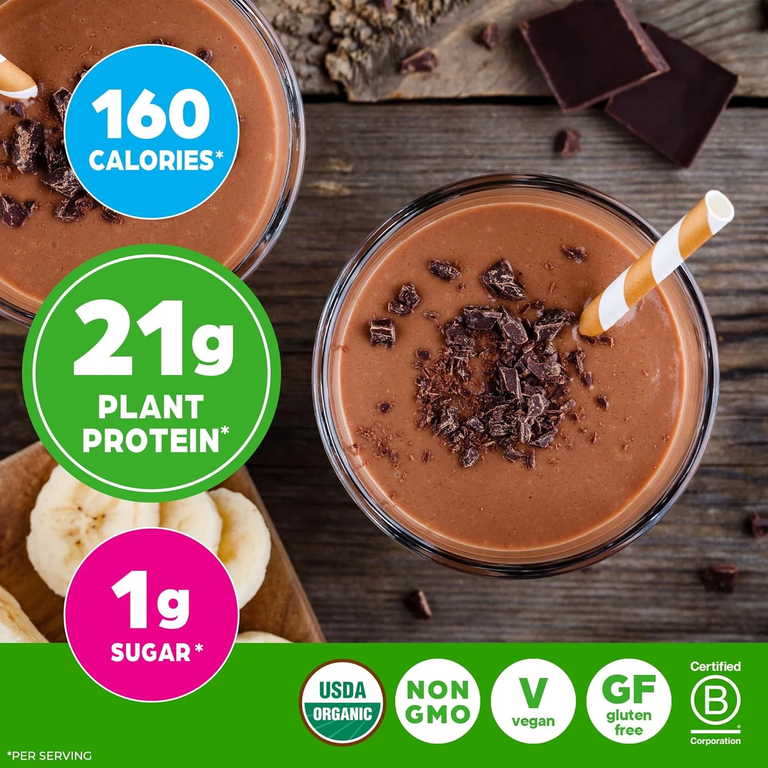Organic Vegan Protein + 50 Superfoods Powder - Creamy Chocolate Fudge - Image 3