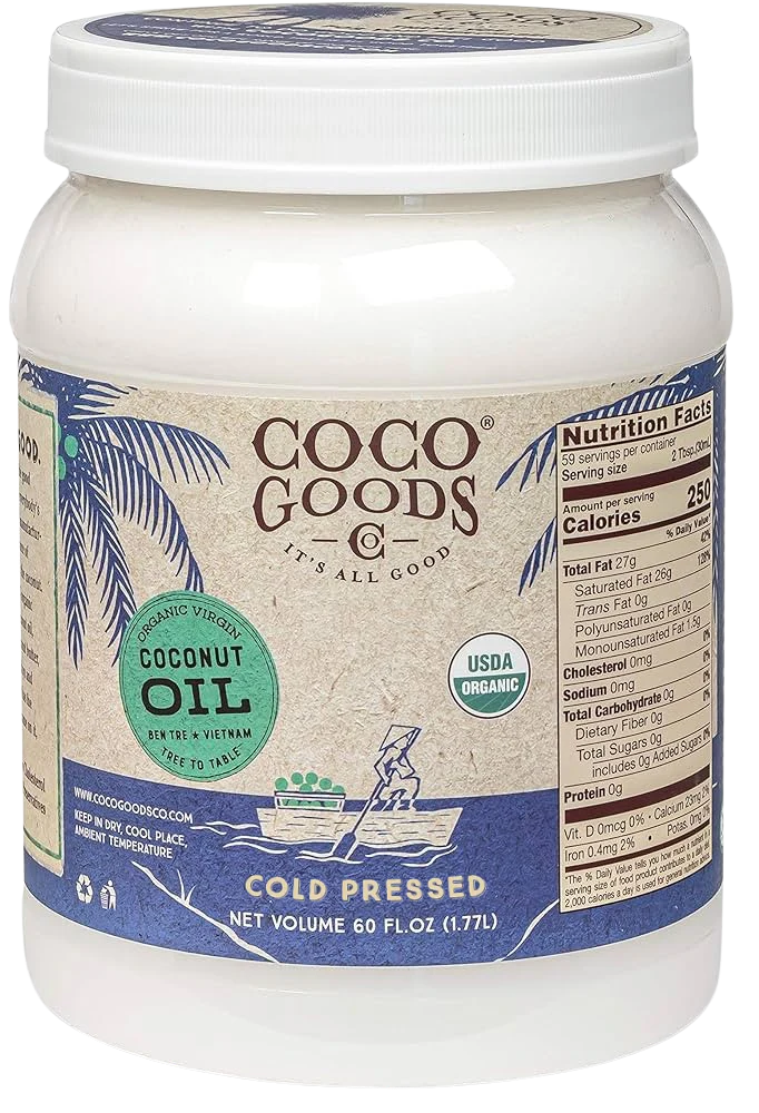 Organic Virgin Coconut Oil - 60 oz Cold Pressed