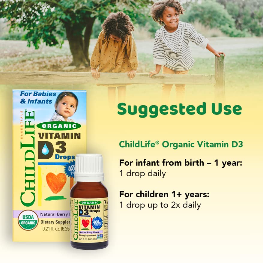 Organic Vitamin D3 Drops For Babies And Infants Natural Berry Flavor - Image 2